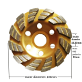 Diamond Angle Grinder Grinding Disc 100mm Cement Stone Concrete Bowl Grinding Disc Cutting Disc Tool Easy to Use Yellow. 