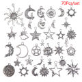 【3C VictoryEagle】70pcs Sun Moon Stars Pendant For Necklace Bracelet Making SEVICH. 