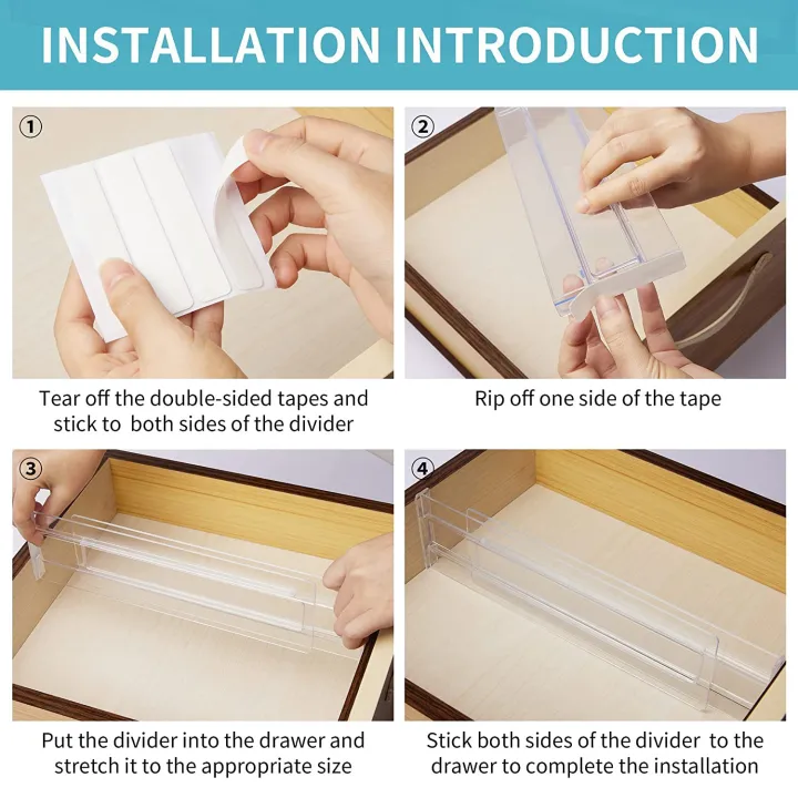 Drawer%20Dividers%208%20Pack,%20Adjustable%20Drawer%20Organizer,%20Clear%20Plastic%20-%20Image%204