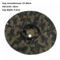 100% Cotton Camouflage Bucket Hat 16CM Large Wide Brim Sun Hat Camping Hiking Mesh Breathable Anti UV Fishing Hats for Men Women. 