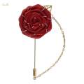 Men Cloth Rose Flower Lapel Pin for Men, Rose Floral Brooch, Handmade Boutonniere Pins for Suit Lapel Pin Wedding Brooch.