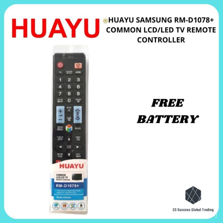 HUAYU SAMSUNG RM-D1078+ COMMON LCDLED TV REMOTE CONTROLLER