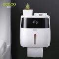 Bathroom with drawer, press opening and closing, wall-mounted waterproof double-layer tissue box, toilet, mobile phone shelf, roll paper holder.