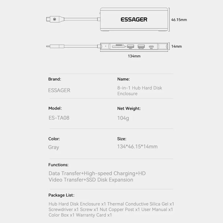 Extreme%20Edition%20Multi-Functional%20Compressive%20Solutions%208-in-1%20Laptop%20Extender%2010G%20USB%20HUB%20SD%20TF%20Card%20NVME%20SATA%20M.2%20PCIE%20NVME%20SSD%20Phone%20Linux%20-%20Image%207