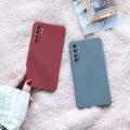Biruiqu For Xiaomi Mi Note 10 Lite Shockproof Anti Slip Soft TPU Sandstone Matte Back Case Cover. 