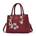 Summer new style bag women's fashion bow hanging handbag trend ladies embroidered shoulder crossbody bag mom bag.
