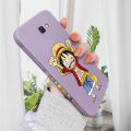AMORVOR for Samsung Galaxy J7 Prime Back Cover Anime One-Piece Luffy Side design Soft Case Liquid Silicone Phone Cases.