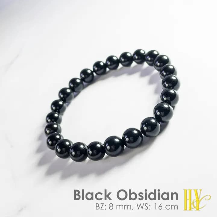 Obsidian%20bracelet%20elastic%20natural%20stone,%20ball%20-%20Image%206