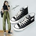 Augusto High-Top Canvas Shoes for Women2022New Autumn Korean Style Sneakers Versatile Student Shoes Retro Biscuit Shape Shoes. 