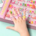 36 pcs Cute Plastic Finger Rings for Baby Girl - Ring For Girls.