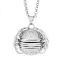 【Happy childhood memories】(New) unisex wings expanding 4 locket ball pendant necklace Memorial. 