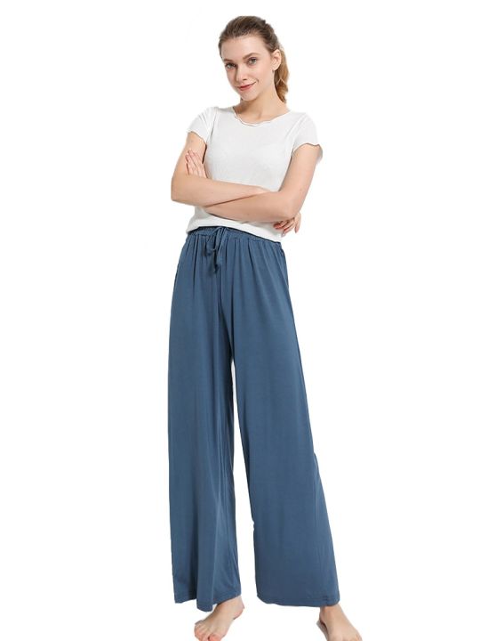 High%20Waist%20Drape%20Modal%20Loose%20Large%20Size%20Thin%20Wide-leg%20Pants%20Women's%20Summer%20All-match%20Trousers%20Casual%20Straight-leg%20-%20Image%203