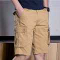 2pcs High-Quality Comfortable 2 Quarter Cargo Short Pants - Stylish Design with Multiple Pockets, Ideal for Everyday Use, Available in Various Colors in 100% Cotton Fabric.