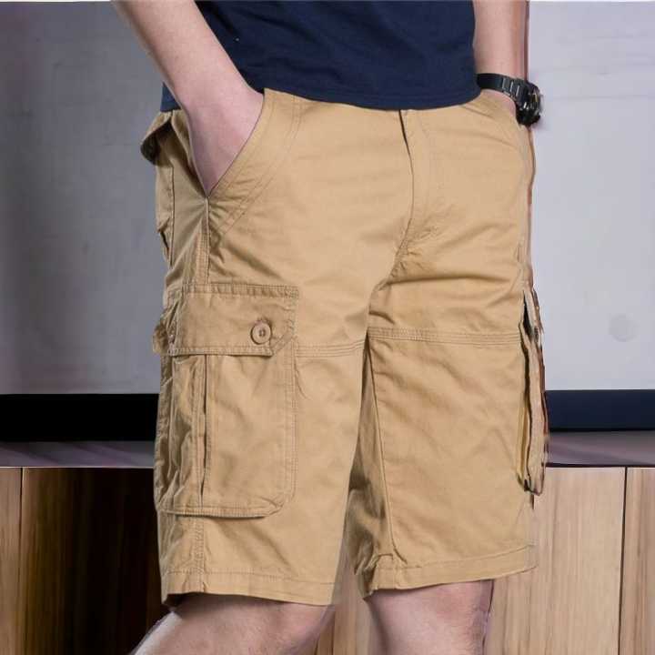 2pcs%20High-Quality%20Comfortable%202%20Quarter%20Cargo%20Short%20Pants%20-%20Stylish%20Design%20with%20Multiple%20Pockets,%20Ideal%20for%20Everyday%20Use,%20Available%20in%20Various%20Colors%20in%20100%25%20Cotton%20Fabric%20-%20Image%205