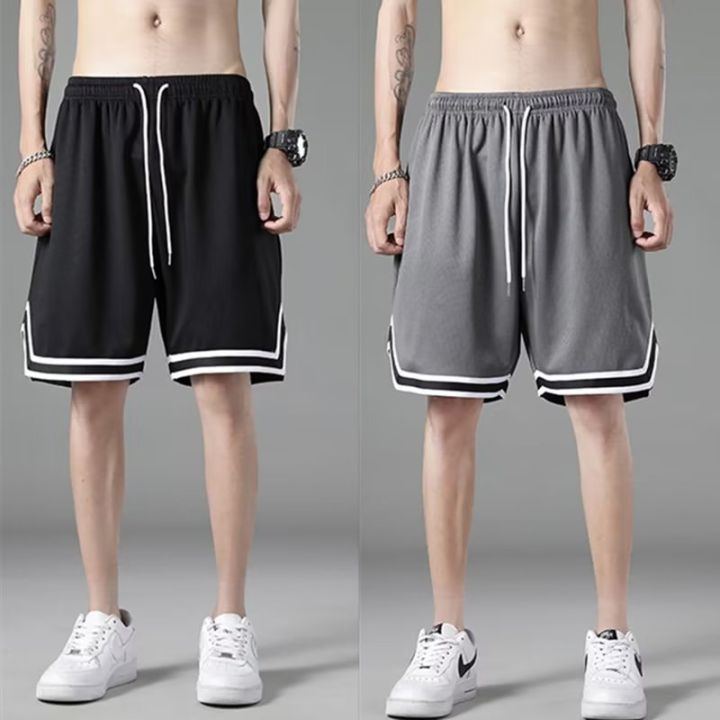 Basketball%20Shorts%20Men's%20Sports%20Loose%20Summer%20Fashion%20Brand%20Boys%20Quick-Drying%20Student%20Men's%20Ice%20Running%20Sports%20Fifth%20Pants%20-%20Image%203