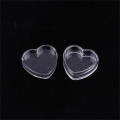 Heart shape design Heart-shaped plastic jar Transparent Plastic material Portable Empty cosmetic container Empty bottle 4g capacity Lip balm pot for Travel accessories Beauty and skincare Daily. 