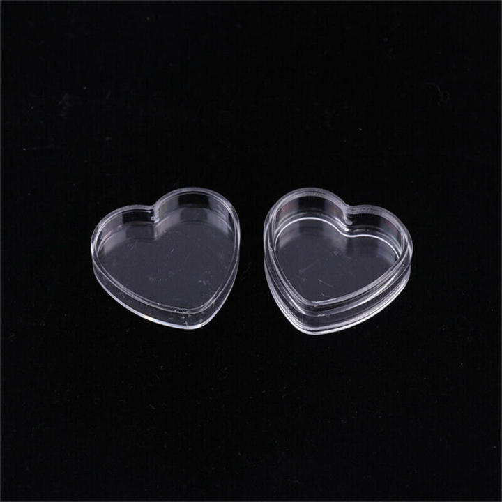 Heart shape design Heart-shaped plastic jar Transparent Plastic material Portable Empty cosmetic container Empty bottle 4g capacity Lip balm pot for Travel accessories Beauty and skincare Daily