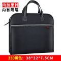 Customized Portable Document Bag Canvas Double-Layer Large Capacity Information Bag Conference Business Briefcase WaterprooflogoPrinting. 