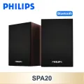 Philips SPA20 New Bluetooth Speaker Mini Portable Wood Grain Indoor Desktop Loudspeaker 1 pair for Computer Smartphone. 