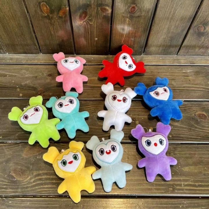 Kpop TWICE Cartoon Same Plush Keyrings Lovely Momo Sana Tzuyu Mini Figure Keychains Key Rings Bag Pendants Accessories