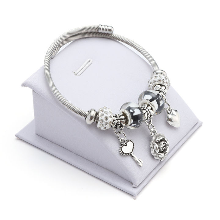 Wholesale Beads Designer Heart Shaped Charms For Diy Stainless Steel Beaded Bracelets Jewelry Making Charms Vendors For Women