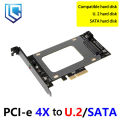 Aihome Transfer Card Extender Adapter Converter U.2 to PCI-E X4 Riser Card 3.0 SFF-8639 to SSD Extension Adapter SSD SATA Card. 