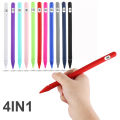 4-in-1 Silicone Pencil Cover For Apple Pencil 1st generation Smart Stylus Protective Case Accessories For Apple Pencil 1 Cover.