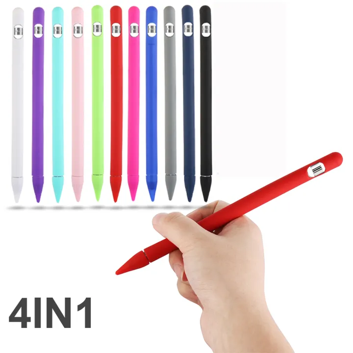 4-in-1%20Silicone%20Pencil%20Cover%20For%20Apple%20Pencil%201st%20generation%20Smart%20Stylus%20Protective%20Case%20Accessories%20For%20Apple%20Pencil%201%20Cover%20-%20Image%203