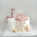 2pcs Design Bride To Be Cake Topper Rose Gold Acrylic Cake Topper Girl Bachelor Wedding Bridal Engaged Dessert Baking Decoration Maoxia Maoxia.