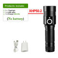 8000lumen Cree xhp50 LED flashlight 18650 mini rechargeable flashlight USB xhp50.2 torch light zoom waterproof and magnet design.