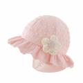 DSstyles Baby Girls Summer Sun Hat Casual Breathable Flower Bucket Hat Toddler Cute Ruffle Brim Beach Cap.