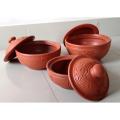 clay items. pottery items. 3 Pieces Clay Curry Bowl Set. Clay Round Curry Bowl Set. Matir Handcrafted Clay Earthen Curry Bowl. Matir Round Curry Bowl Set.. 