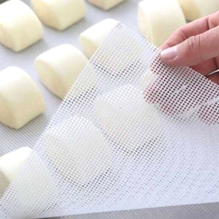 【Fast and Free Delivery】 Non-Stick Baking Mat Fruit Dehydrator Sheets Reusable Steamer Mesh Pad GAOCHAN