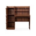 Floding Chocolate Study Desk Colour in Melamine Finish | Engineered Wood Desk with Storage Cabinet | Wooden | Convertible into Computer Table 48/48.