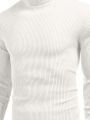 White Men's Fashionable Full Sleeve High Neck Sweater. 