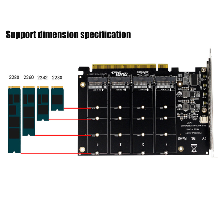 4%20Port%20M.2%20NVMe%20SSD%20To%20PCIE%20X16M%20Key%20Hard%20Drive%20Converter%20Reader%20-%20Image%203