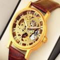 Stainless Steel Wrist Watch For Men Golden Colour - Watch. 