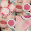 Peach Pink Nude Blush Cream Matte Natural Beauty Monochrome Cream Blusher Kawaii Korean Makeup Easy To Wear Cheek Cosmetics Tool.