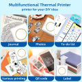 【Best-Selling】 Straps,Mini Thermal Printer Inkless Printer Photo Sticker Adhensive Printing Portable Pocket Office Printer..