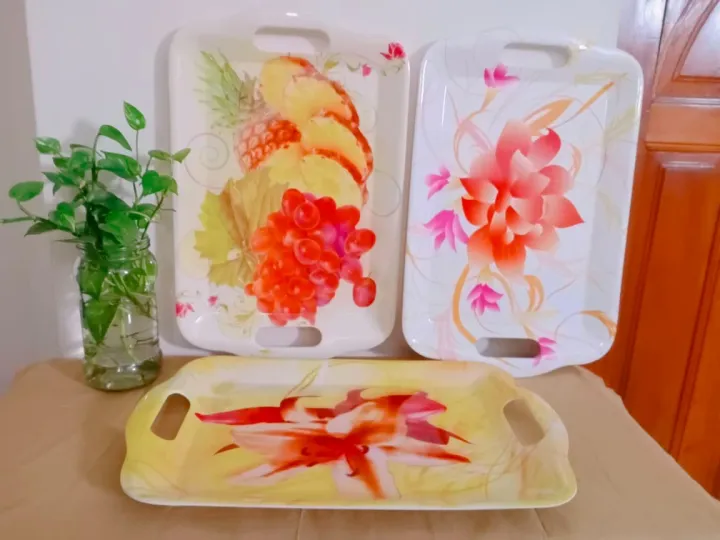 Exclusive%20Perty%20Melamine%20Serving%20Trays/Platters%2018%20Inch%20Large%20Multi%20Design.%20Tea%20Breakfast%20Bread%20Tray%20Snack%20Plate%20And%20Food%20Tray,%20Dishwasher%20Safe.%20Melamine%20Plastic%20Tray.%20-%20Image%204