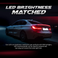 Universal Auto LED Tail Rear Spoiler Lip Kit Signal Lamps Car Trunk Strap Exterior Accessories Brake Light Fits Roof Wing.