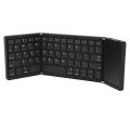 Foldable Bluetooth Keyboard with Touchpad Full Size Support 3 Devices Rechargeable Portable Wireless Folding Keyboard. 