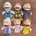 HOTOMI Cartoon Kids Educational Playhouse Grandpa Grandma Hand Puppet Baby Talking Father Mother Half Body Family Puppet Hand Doll Puppet Plush Toy Stuffed Toys Hand Puppet Plush Doll. 