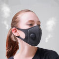 Reusable Black Anti Dust Mask PM2.5 Breathing Filter Valve Face Mouth Masks Cover Washable Anti Fog Haze Respirator Men Women.