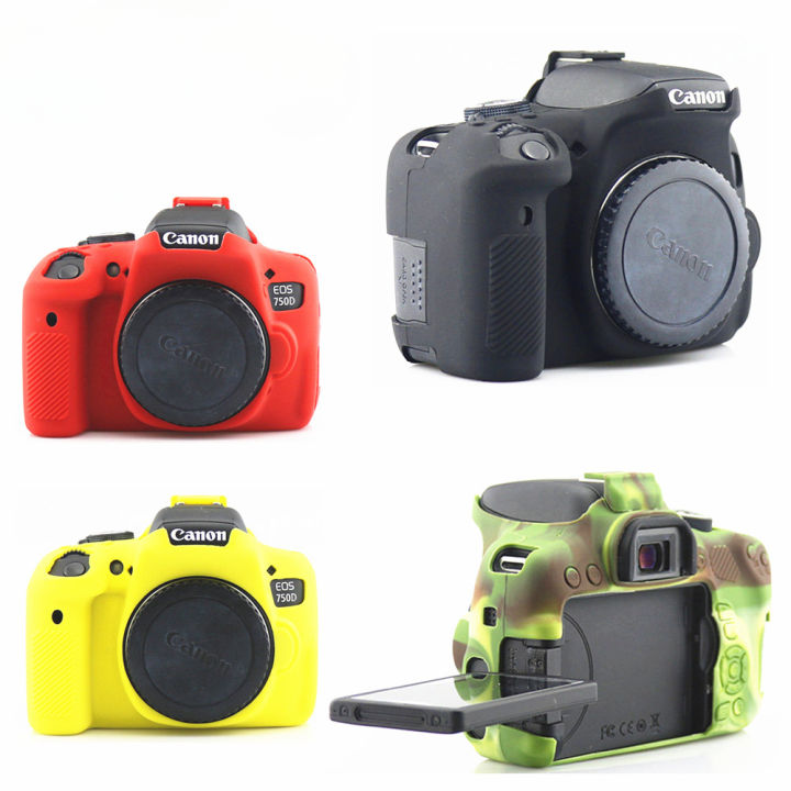 For%20Canon%20EOS%20750D%20Silicone%20Armor%20Skin%20Case%20Body%20Cover%20Protector%20DSLR%20Camera%20Bag%20Rebel%20T6i%20-%20Image%202