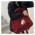 Japanese casual backpack Travel Bag School Bag simple solid color backpack Backpack School Bag for Men Women.