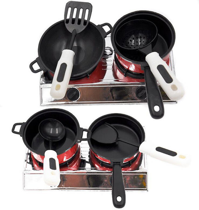【Trick or Treat Alliance Mall】New 13PCS/set Children Kitchen Toys Utensils Pots Food Dishes Cookware Kitchen Toy for kids baby
