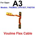 On OFF Power Volume Button Flex Cable For OPPO A8 A5 A5S A3S A3 A1 AX5 AX5S Power Volume Button Switch Control Key Flex Ribbon. 