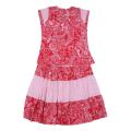 Light Pink and Red Cotton Skirt and Tops For Girls - ST-061.