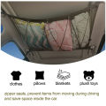 Car Roof Storage Mesh Bag Interior Cargo Universal Netbag Adjustable Sundries Storage Tool.